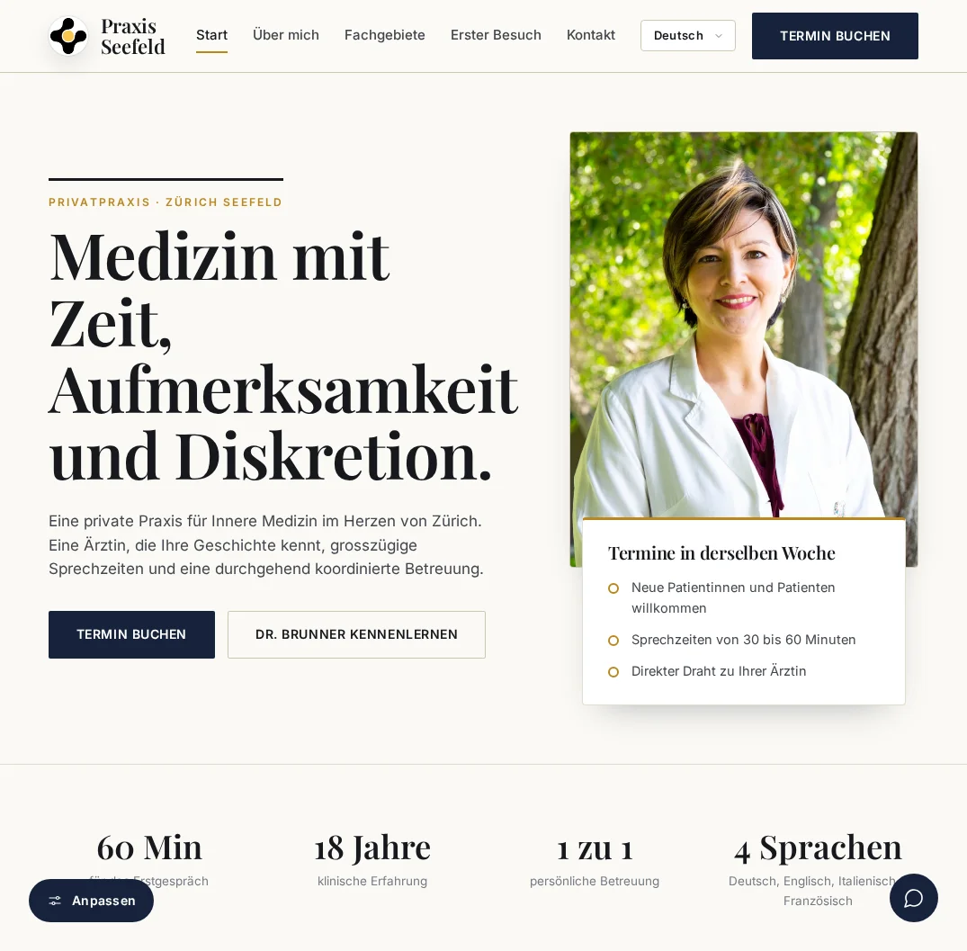 Preview of a website built by Datia, on desktop and mobile